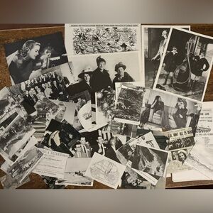 (3 for $20) 80 Pc Vintage B&W Ephemera | Royal Family & Old Hollywood Portraits